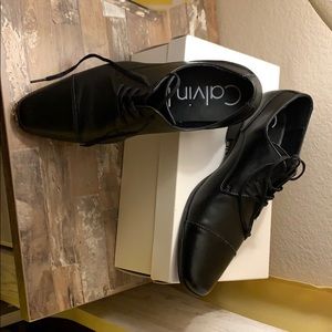 Calvin Klein 9.5 Bram Diamond Leather Black Shoes